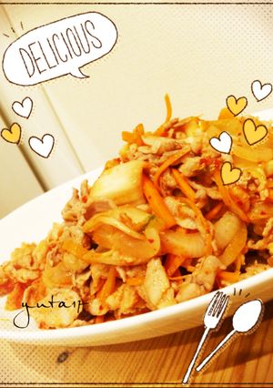 ご飯が進む！豚キムチ-レシピのメイン写真
