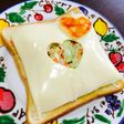 野菜たっぷり〜コールスローチーズトースト