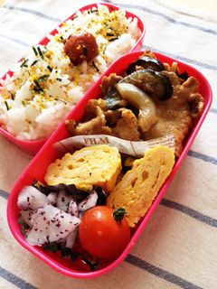 なすびも入った豚の生姜焼き弁当-レシピのメイン写真