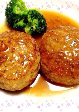 豆腐でふんわり♡和風煮込みハンバーグ-レシピのメイン写真