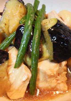 鶏胸肉となすの煮物-レシピのメイン写真
