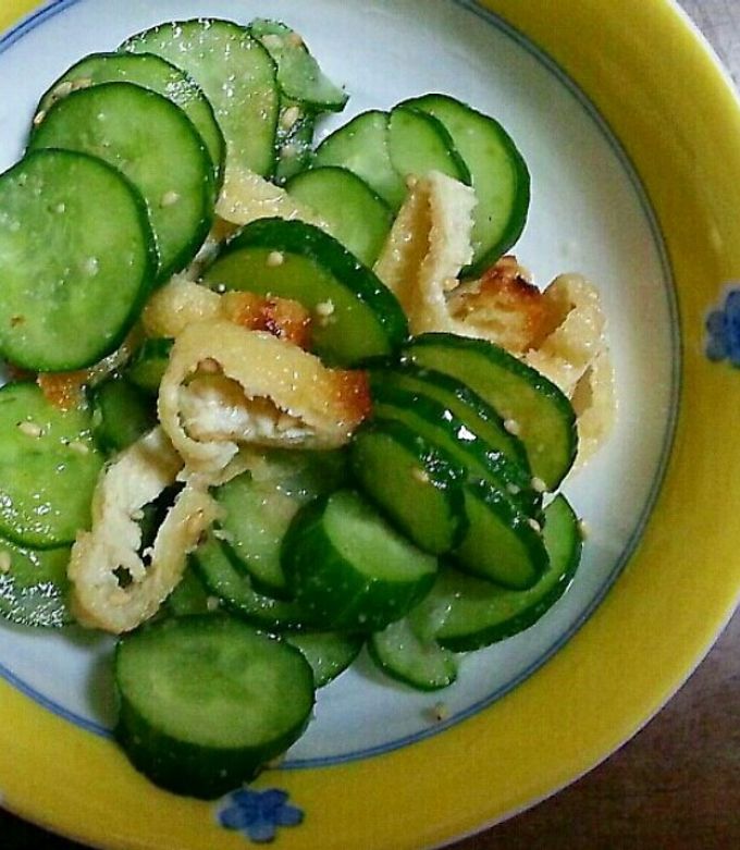 きゅうりと油揚げの酢の物-レシピのメイン写真