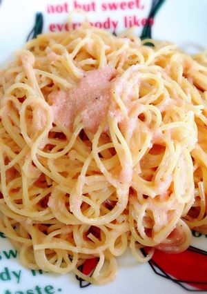 ソースたっぷりめ！明太子パスタ-レシピのメイン写真