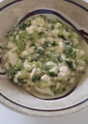 離乳食:中期 W豆腐と緑の野菜の和風煮-レシピのメイン写真