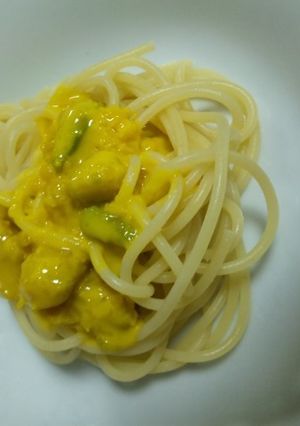 簡単カボチャのクリームスパゲティー-レシピのメイン写真
