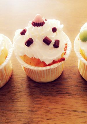 超簡単☆カラフルカップケーキ-レシピのメイン写真