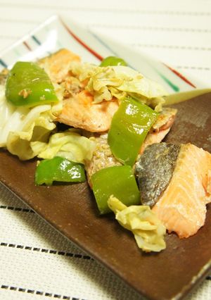 鮭と野菜のゴマ醤油ソテー-レシピのメイン写真