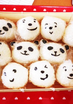 キャラおにぎり（≧∇≦）パンダと一緒に♬-レシピのメイン写真