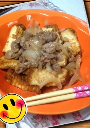 ♧簡単で早い♪ 厚揚げと豚の生姜焼き♧-レシピのメイン写真