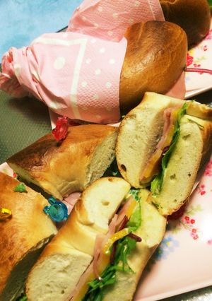 手を汚さず☆ベーグルサンド-レシピのメイン写真