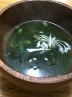ネギとワカメの中華風スープ-レシピのメイン写真