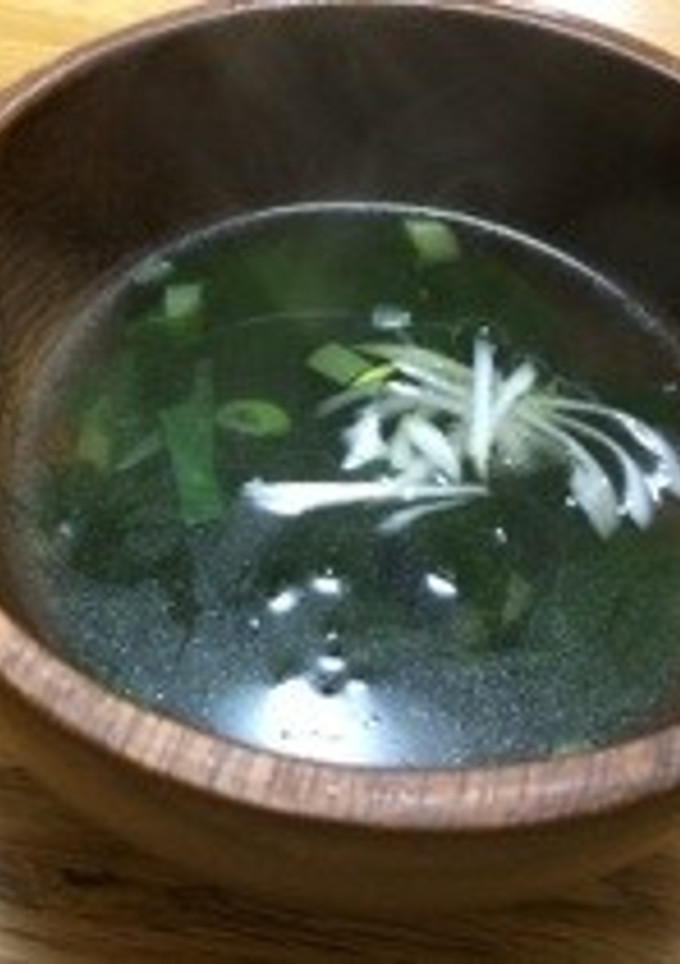 ネギとワカメの中華風スープ-レシピのメイン写真