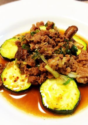 ズッキーニの牛肉タレのせ-レシピのメイン写真