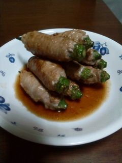 時季物★オクラの肉巻き〜甘辛炒め-レシピのメイン写真