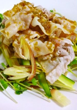 豚しゃぶサラダ　柚子胡椒ポン酢-レシピのメイン写真