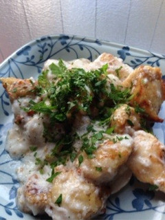鶏胸肉の梅とろろ和え-レシピのメイン写真