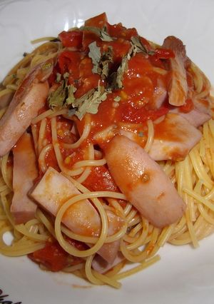 トマト味噌とエリンギのスパゲッティー-レシピのメイン写真
