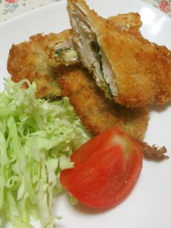 ☆ササミチーズカツしそ入り☆簡単衣で楽々-レシピのメイン写真