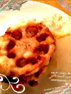 レンコンの挟み揚げ♡-レシピのメイン写真