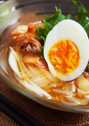 ゆで豚キムチ冷麺-レシピのメイン写真