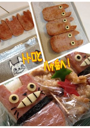 スパムでトトロむすび弁当☆非常時にもOK-レシピのメイン写真