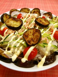 フライパンで焼き茄子のツナマヨおろし添え-レシピのメイン写真