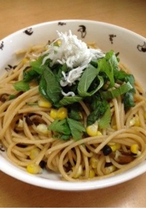 旬のトウモロコシときのこ大葉しらすパスタ-レシピのメイン写真