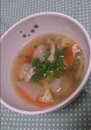 鶏団子の和風スープ-レシピのメイン写真