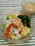 野菜たっぷり✩カリカリ！サラダ蕎麦