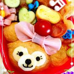 รูปของ キャラ弁♡いなり寿司でシェリーメイ♡