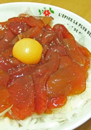 黄身トロ漬けまぐろの乗っけ盛り-レシピのメイン写真