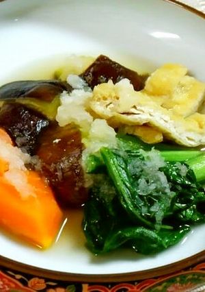 茄子と小松菜・うす揚げのみぞれ煮♪-レシピのメイン写真