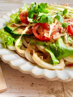 暑い日に♥5分で出来ます♥サラダうどん-レシピのメイン写真