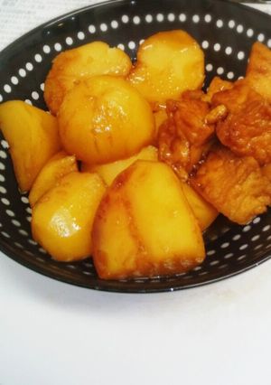 焼き肉のタレdeほっくりジャガイモ煮-レシピのメイン写真