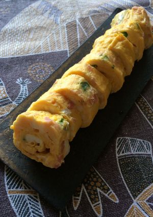 ネギと紅生姜の卵焼き-レシピのメイン写真