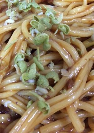 山椒の実とジャージャー麺-レシピのメイン写真