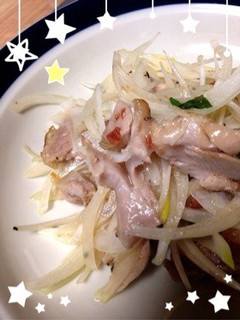 鶏肉と玉ねぎのサッパリサラダ-レシピのメイン写真