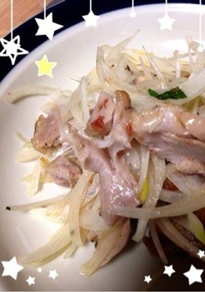 鶏肉と玉ねぎのサッパリサラダ-レシピのメイン写真
