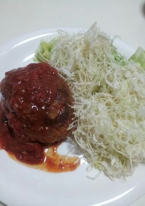 トマト煮込みハンバーグ-レシピのメイン写真