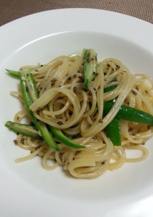 おくらととんぶりのパスタ-レシピのメイン写真