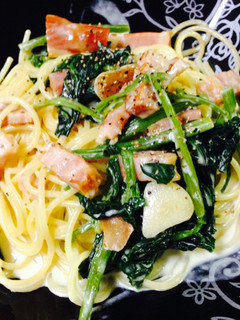 ベーコンとほうれん草の濃厚クリームパスタ-レシピのメイン写真