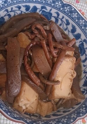 ぜんまいと厚揚げの煮物-レシピのメイン写真