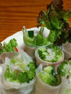 野菜たっぷり!かにかまで生春巻き♪-レシピのメイン写真