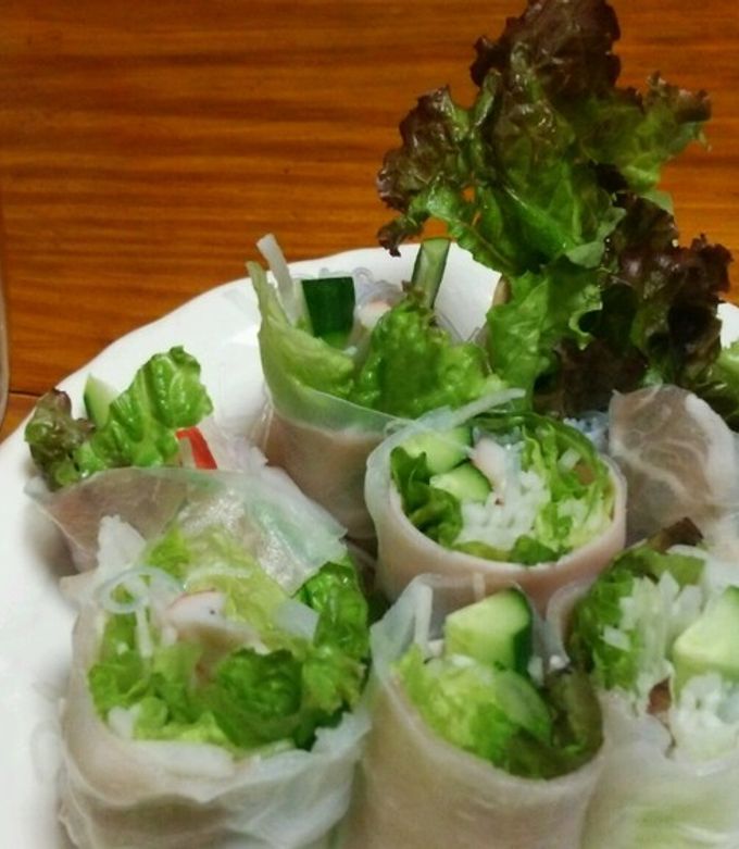 野菜たっぷり！かにかまで生春巻き♪-レシピのメイン写真