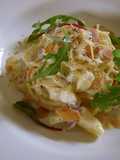 マスカルポーネと生ハムと林檎の和えパスタ