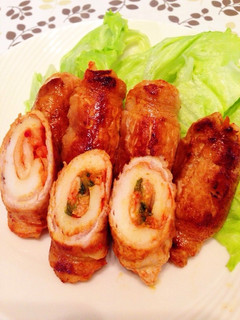 材料3つ!ちくわ肉巻き豚キムチ-レシピのメイン写真