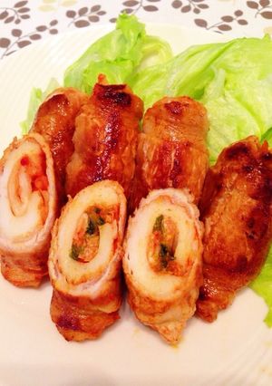 材料３つ！ちくわ肉巻き豚キムチ-レシピのメイン写真