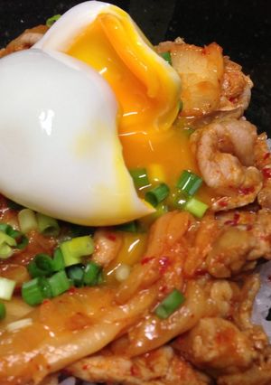簡単激ウマ味噌豚キムチ丼♫-レシピのメイン写真