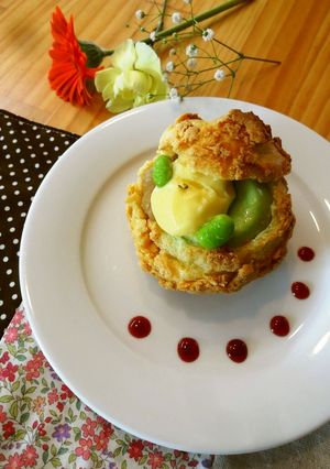 米粉でクッキーシュー＊枝豆ぷりん-レシピのメイン写真