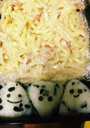 うどんカルボナーラ弁当-レシピのメイン写真
